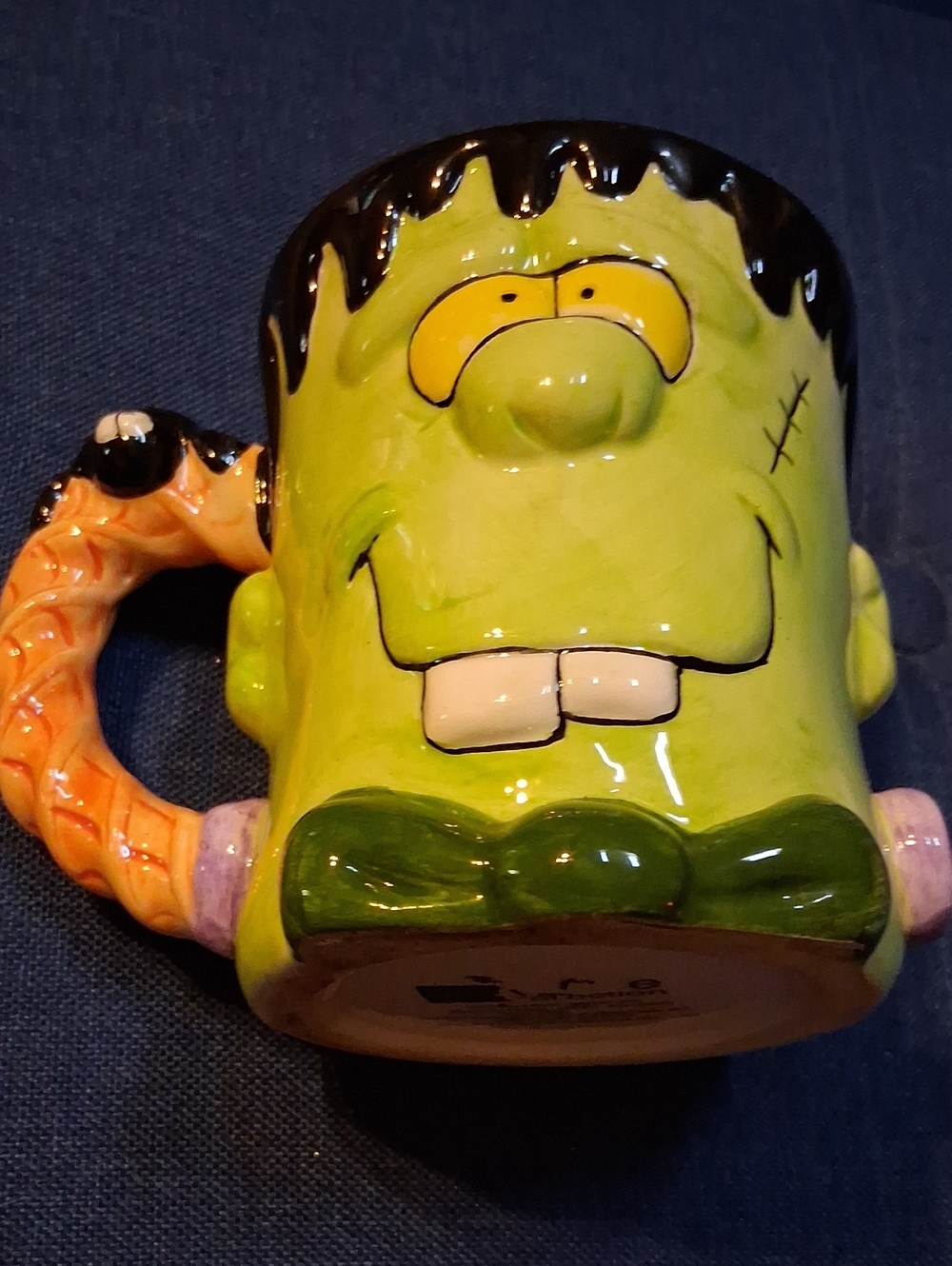 Vintage Green Frankenstein Ceramic Accent Mug - Novelty Home Accent